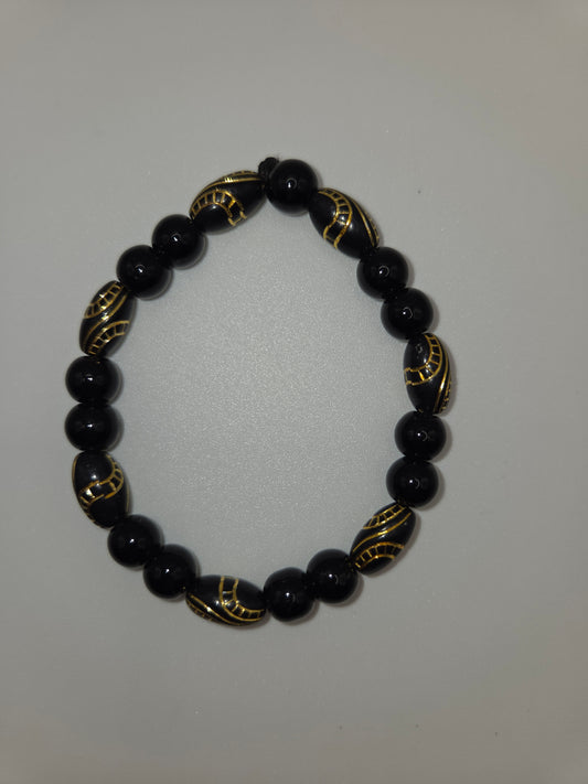 Obsidian Crest Loop Bracelet