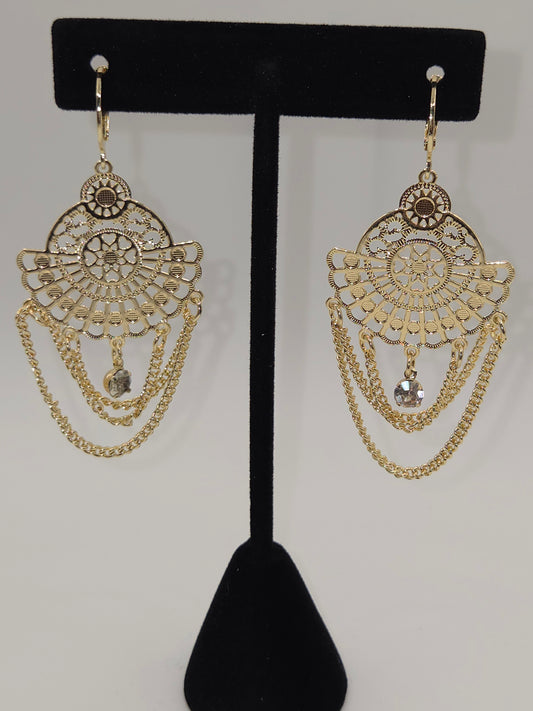 Bohemian Mandala Chandelier Earrings