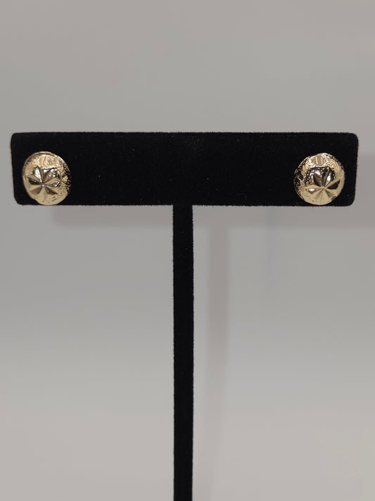 Golden Radiance Starburst Stud Earring