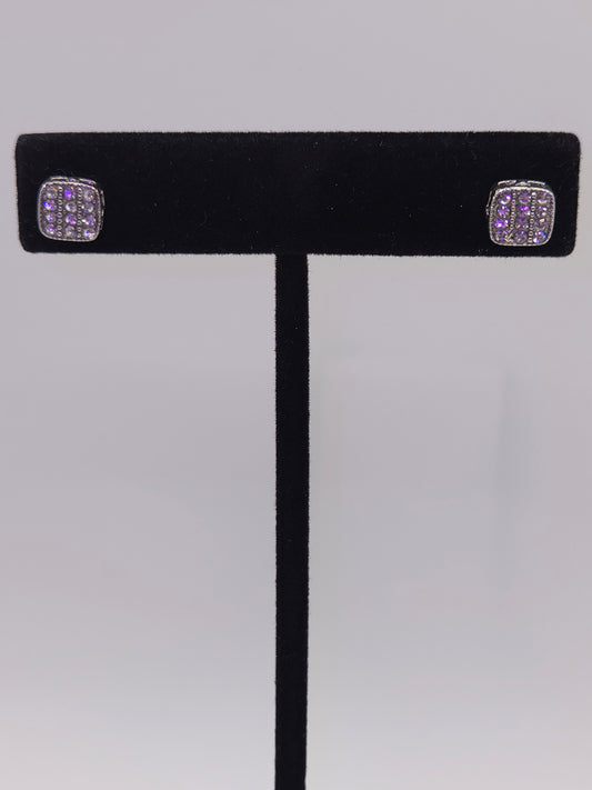 Stellar Prism Cushion Stud Earrings